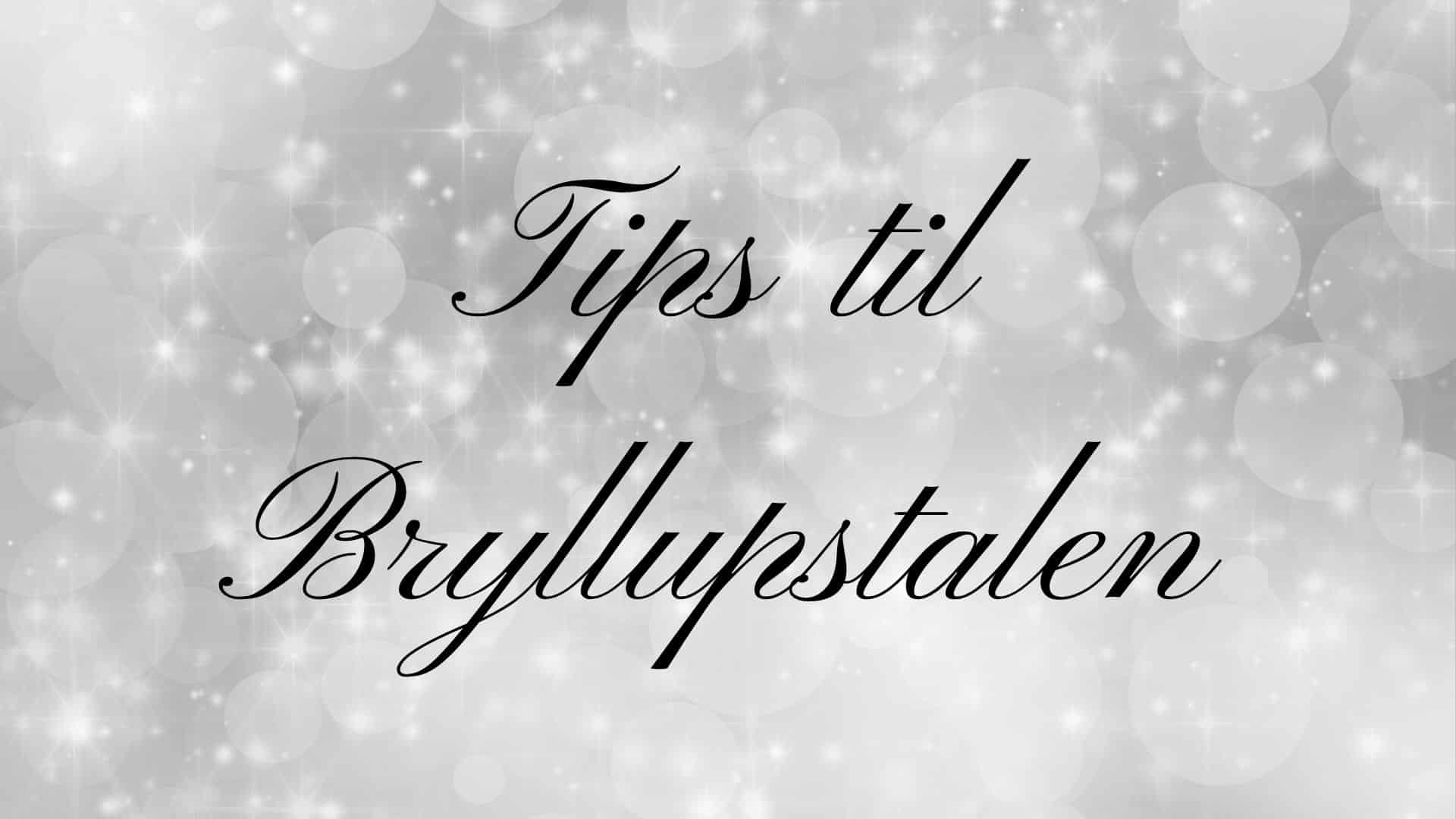 tips til bryllupstalen